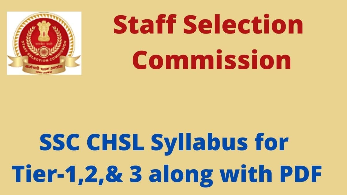 SSC CHSL Syllabus