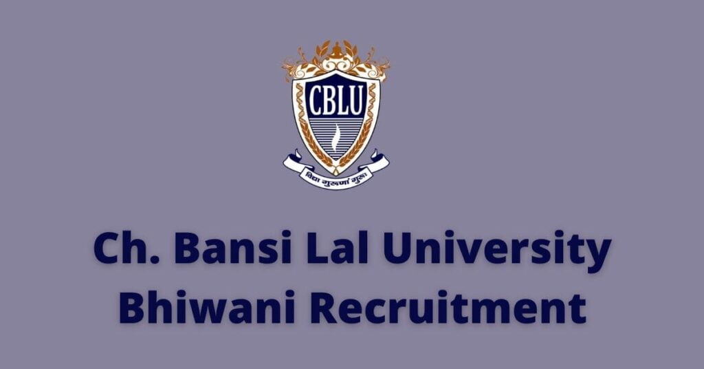 CBLU Recruitment Bhiwani
