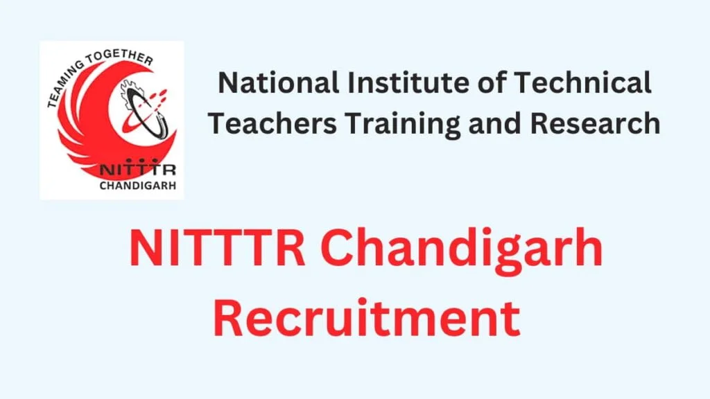 NITTTR Chandigarh Recruitment