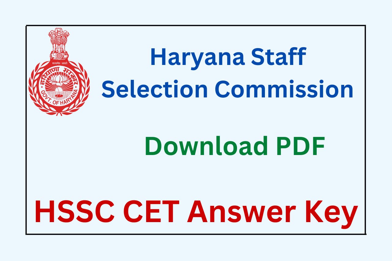 HSSC CET Answer Key 2024 And Question Paper PDF Download For Mains Exam ...