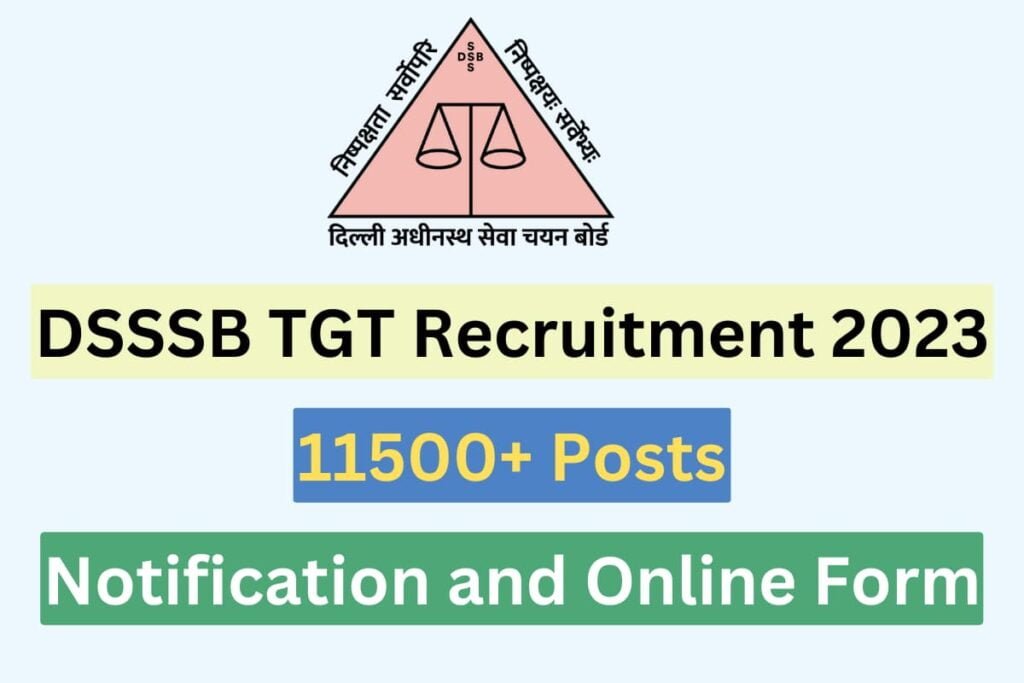 DSSSB TGT Recruitment 2023