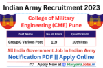 Indian Army CME Pune Group C Recruitment 2023