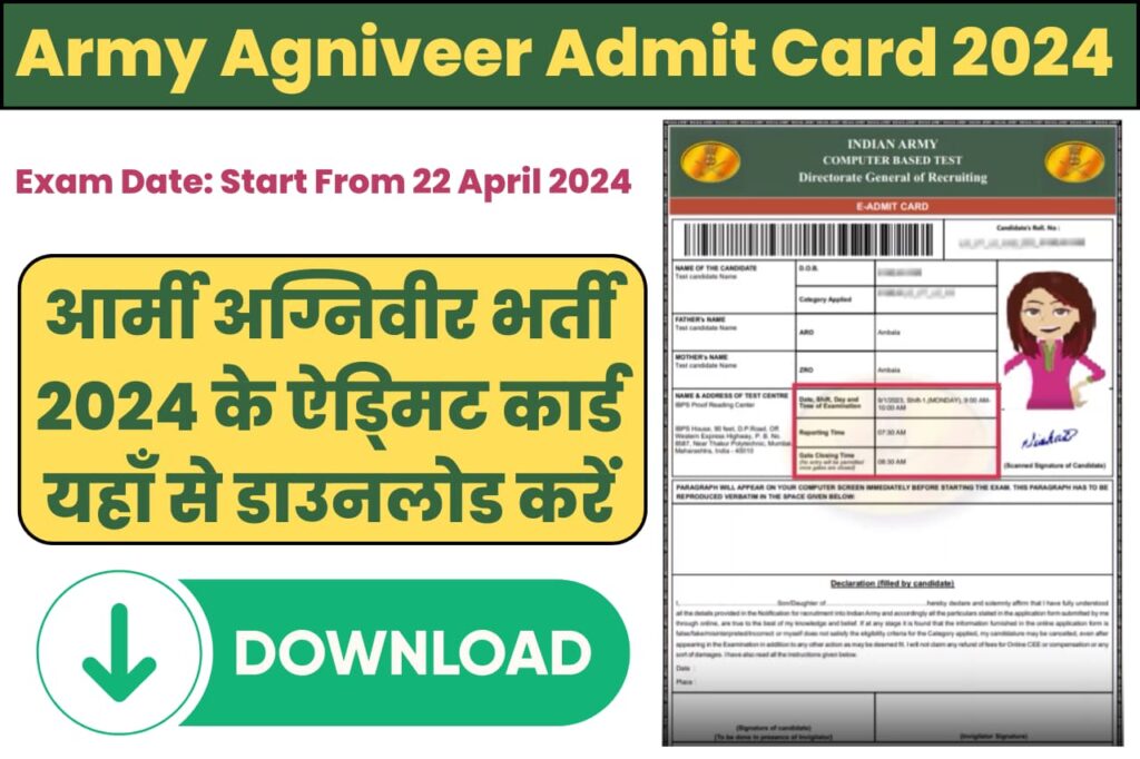 Army Agniveer Admit Card 2024