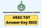 HSSC TGT Answer Key 2023