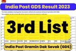 India Post GDS 3rd List 2023 Result