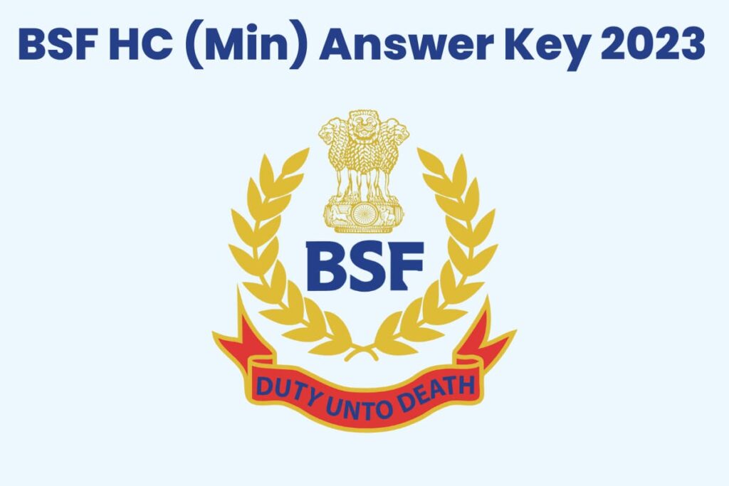 BSF HC Ministerial Answer Key 2023