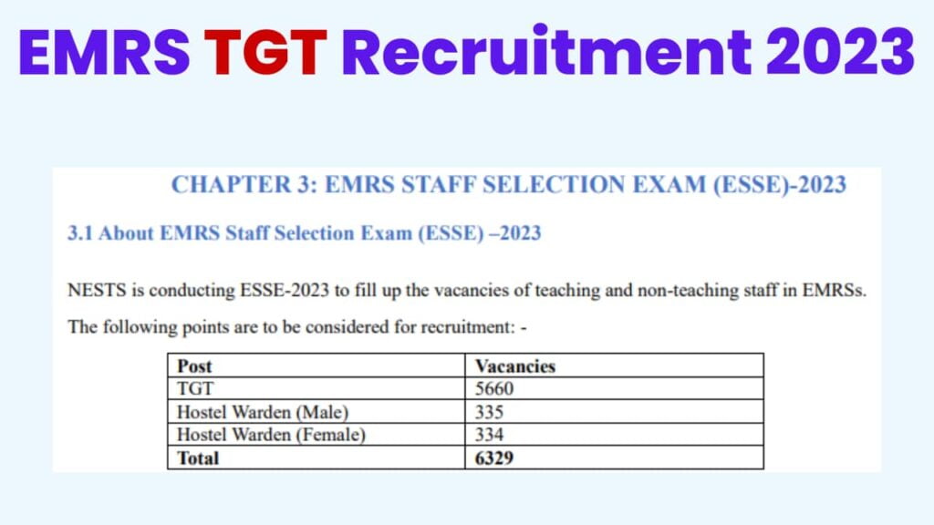 EMRS TGT Recruitment 2023