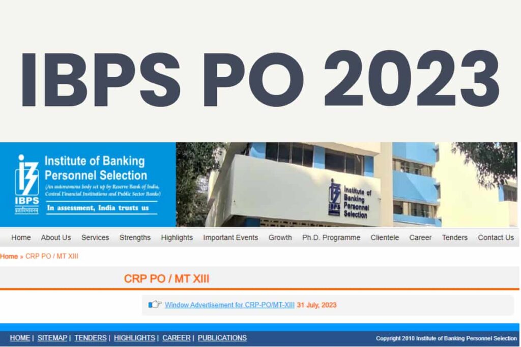 IBPS PO and MT 2023 Official Notification Out Apply Online