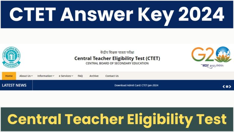 CTET Answer Key 2024 Out Officially, Question Paper PDF Download For ...