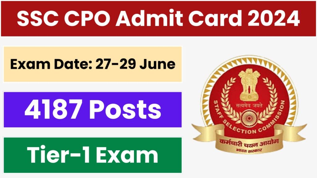 SSC CPO Admit Card 2024