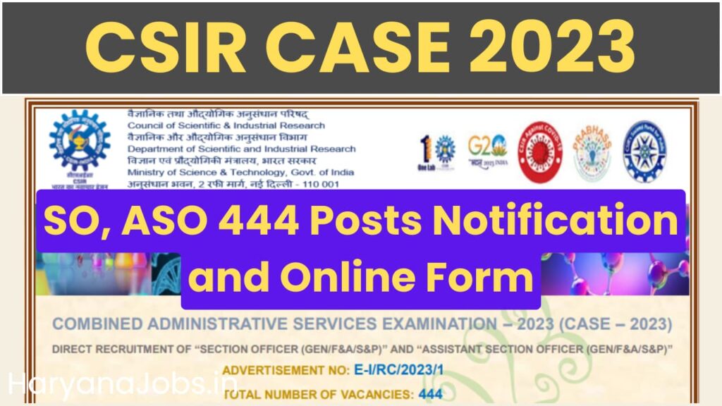 CSIR CASE 2023 Notification