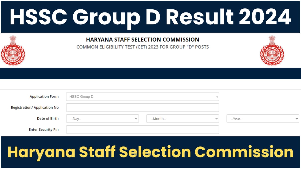 HSSC CET Group D Result 2024 Download: Score Card, Merit List PDF, Post ...