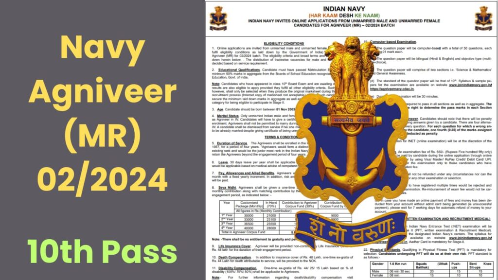 Navy Agniveer (MR) 02_2024 Recruitment