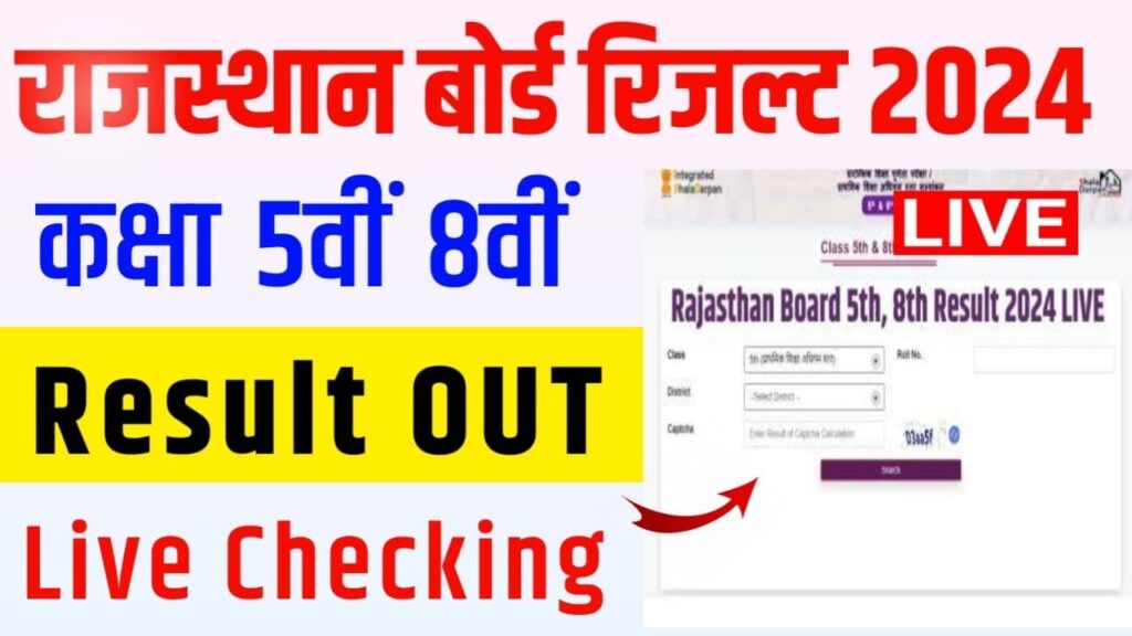 Rajasthan 8th, 5th Class Result 2024