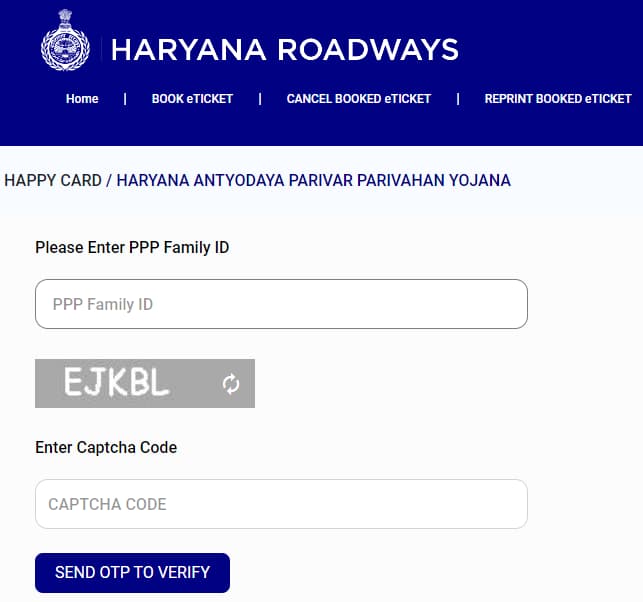 Haryana Happy Card Yojana Apply Process Step-2