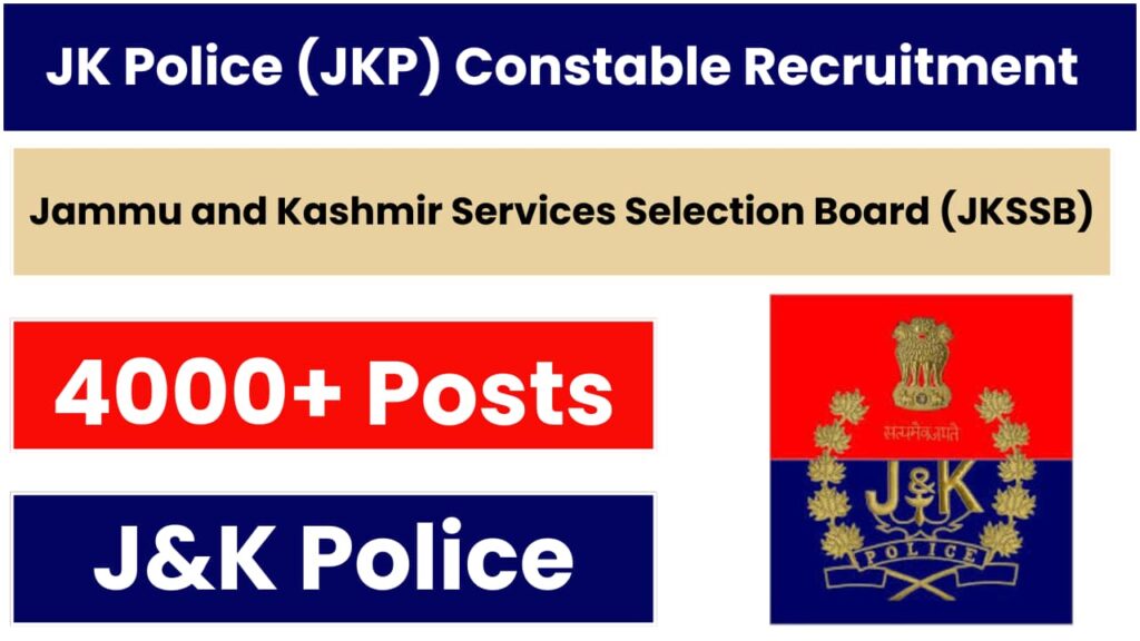 JK Police (JKP) Constable Recruitment