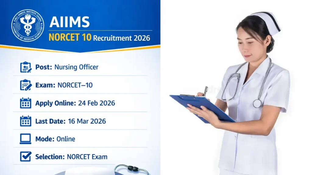 AIIMS NORCET 10 Recruitment 2026