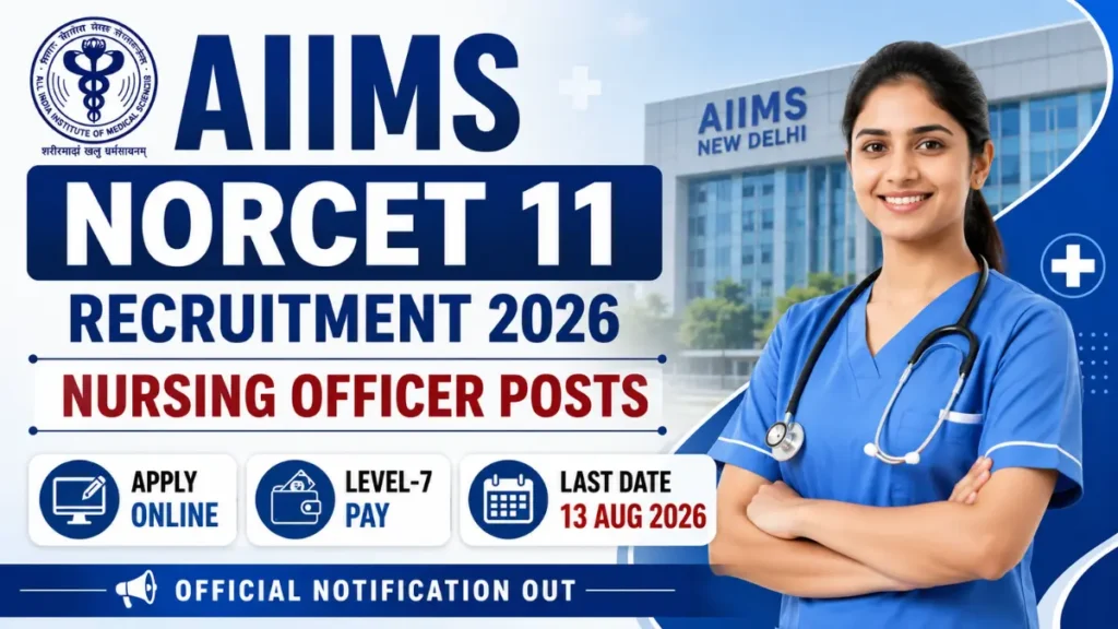 AIIMS NORCET 11 Recruitment 2026
