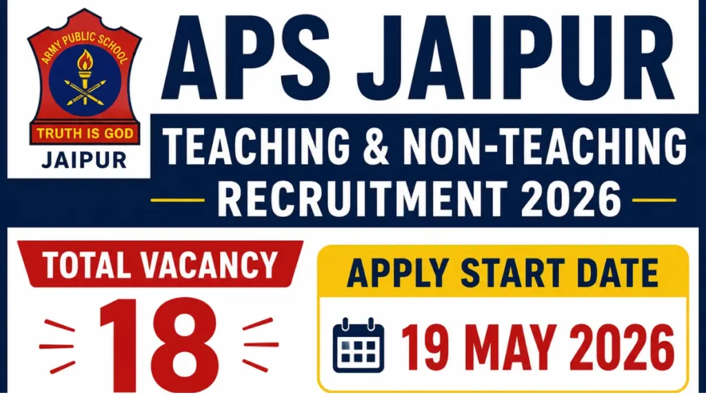 APS Jaipur Teaching Non Teaching Recruitment 2026