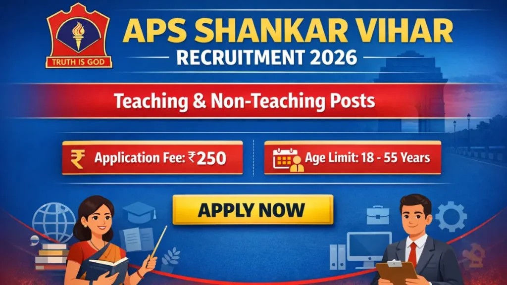 APS (Shankar Vihar) Recruitment 2026