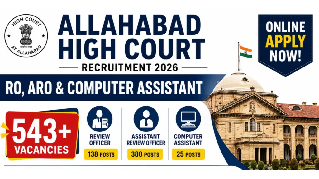 Allahabad High Court RO, ARO & Computer Assistant Recruitment 2026