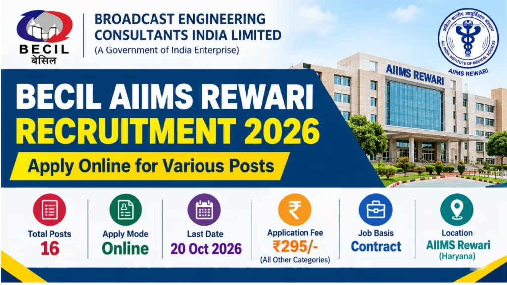 BECIL AIIMS Rewari Recruitment 2026