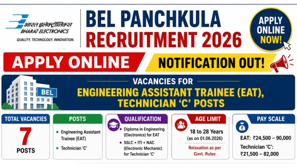 BEL Panchkula Recruitment 2026