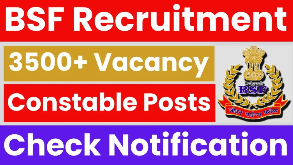 BSF Constable Tradesmen Recruitment 2025