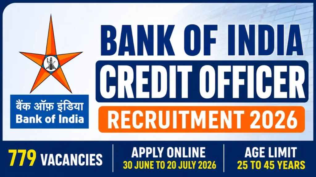 Bank of India Credit Officer Recruitment 2026