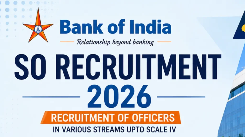 Bank of India SO Recruitment 2026