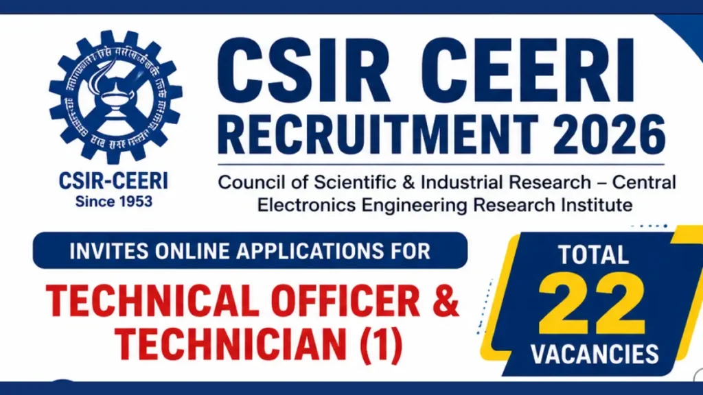 CSIR CEERI Recruitment 2026