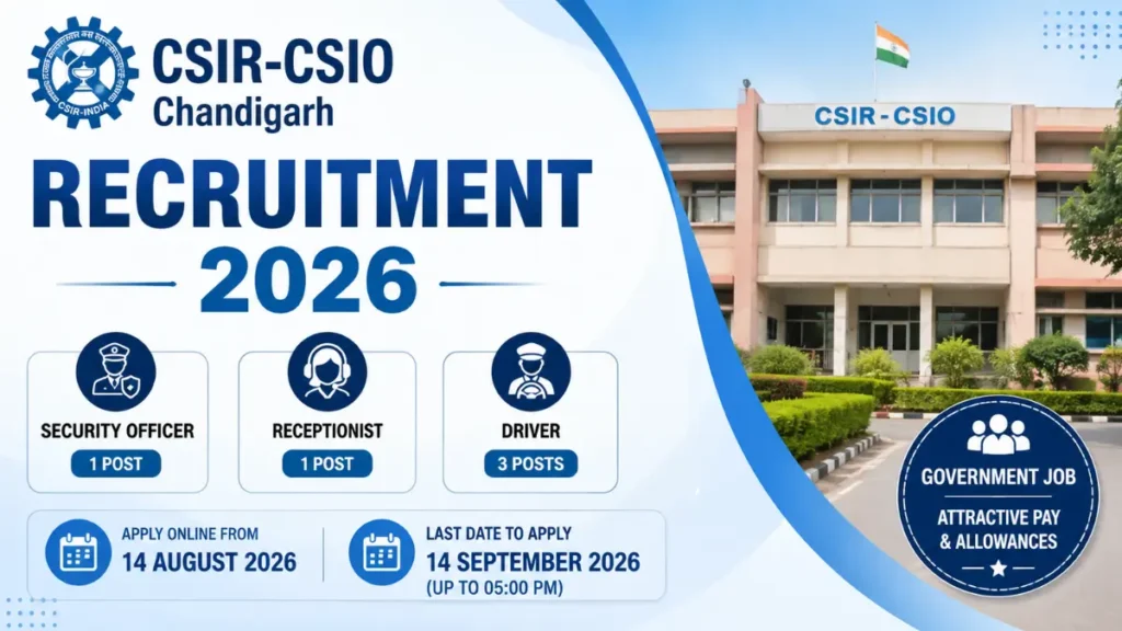CSIR-CSIO Recruitment 2026