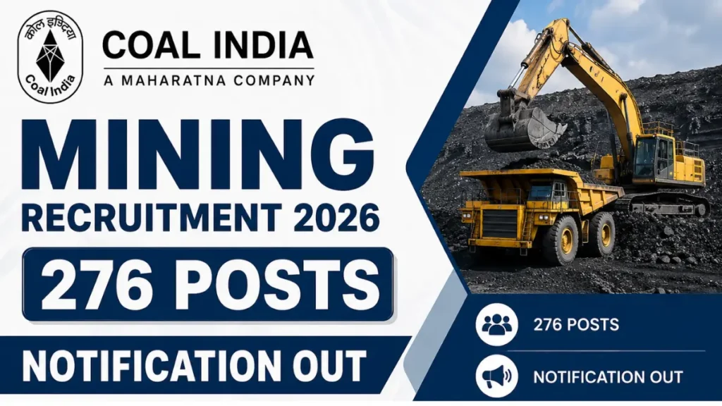 Coal India Mining Recruitment 2026
