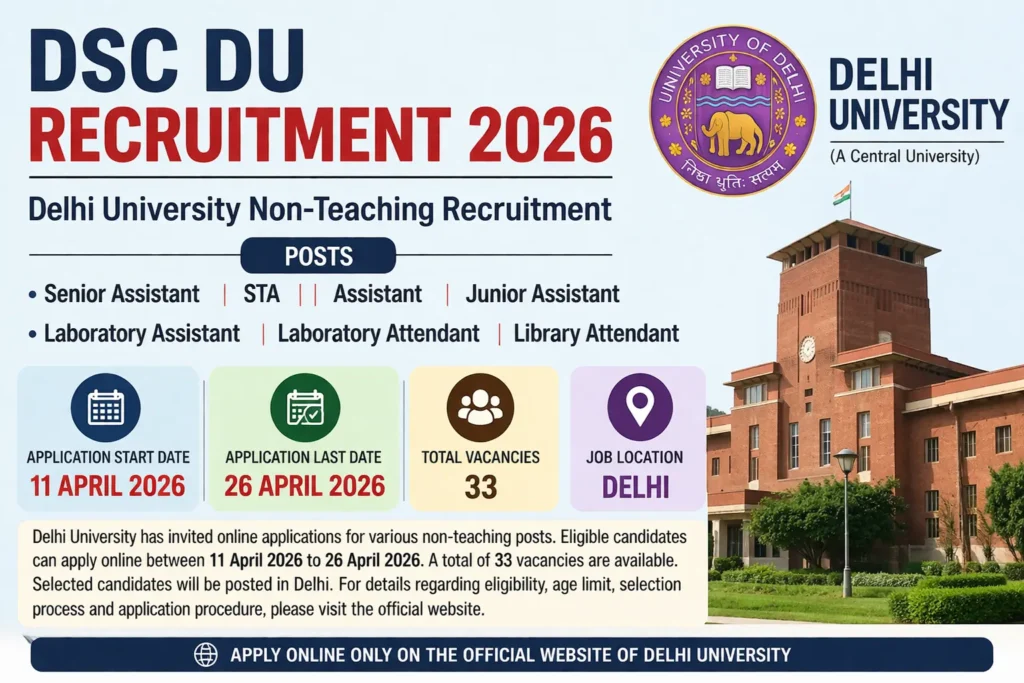 DSC DU Recruitment 2026
