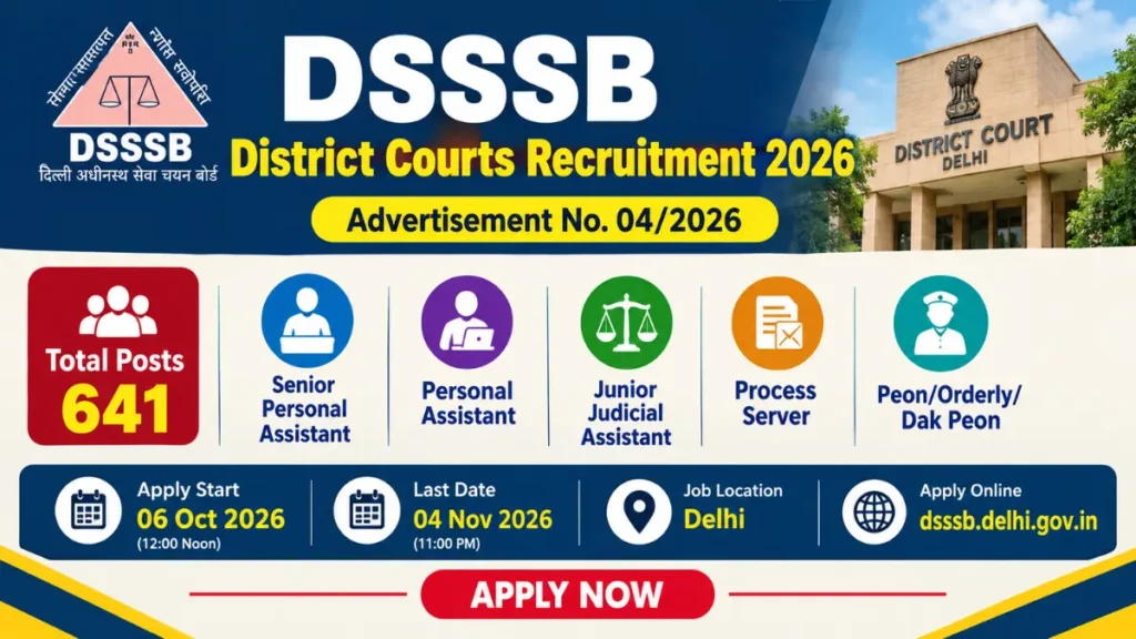 DSSSB District Courts Recruitment 2026