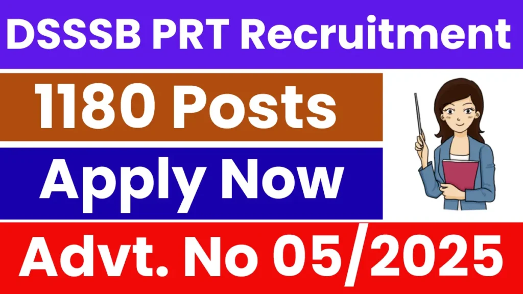 DSSSB Primary Teacher PRT Recruitment 2025