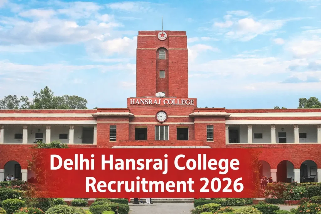 Delhi Hansraj College Non Teaching Recruitment 2026