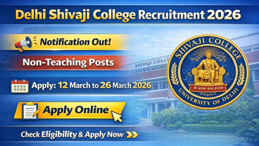 Delhi Shivaji College Recruitment 2026