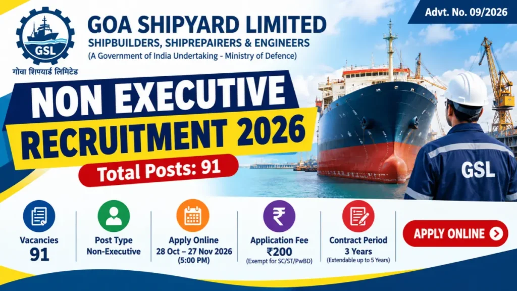 GSL Non Executive Recruitment 2026