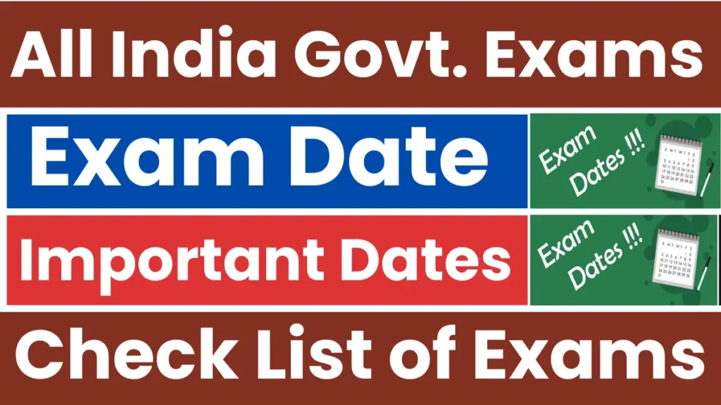 Govt. Jobs Exam Date