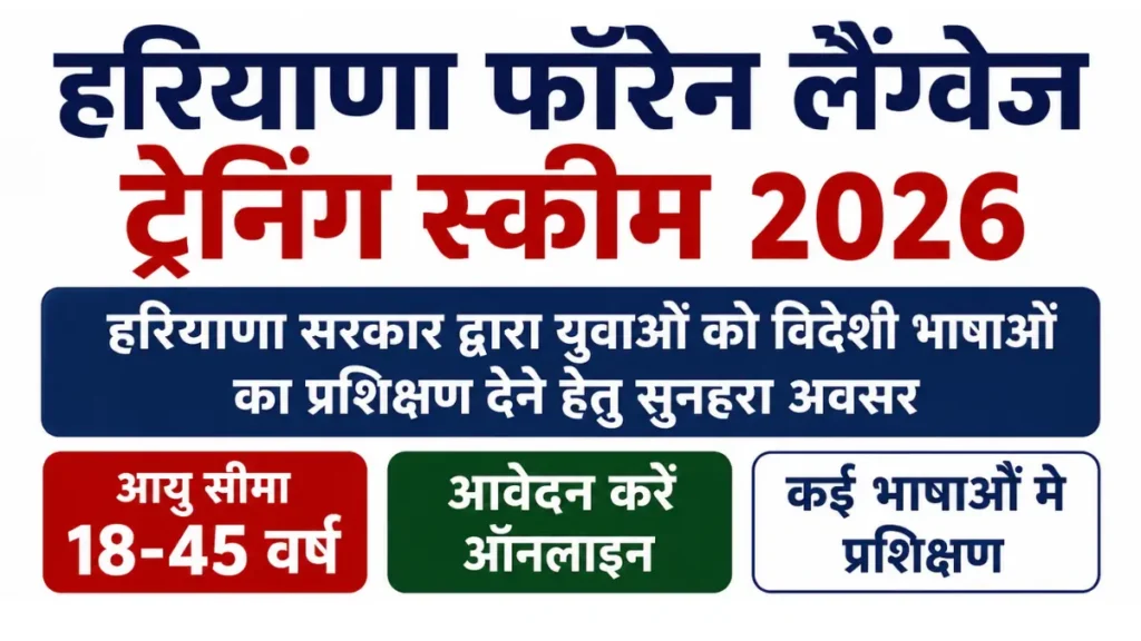 HKRN Haryana Foreign Language Training Scheme 2026