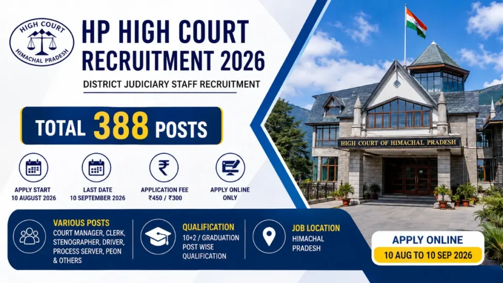 HP High Court Recruitment 2026