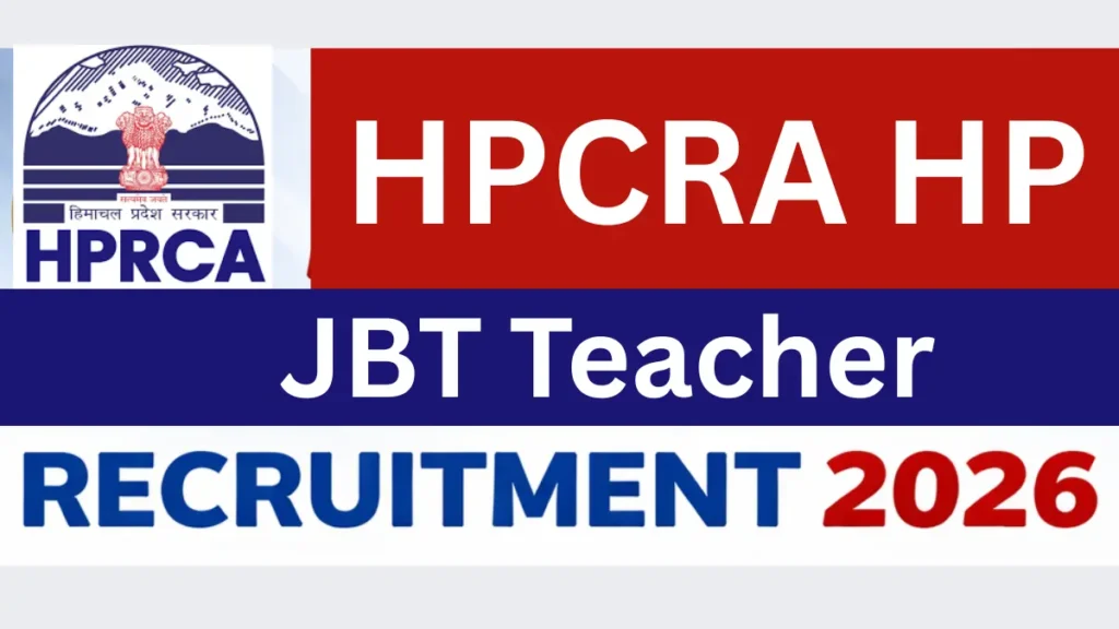 HPCRA HP JBT Teacher Recruitment 2026
