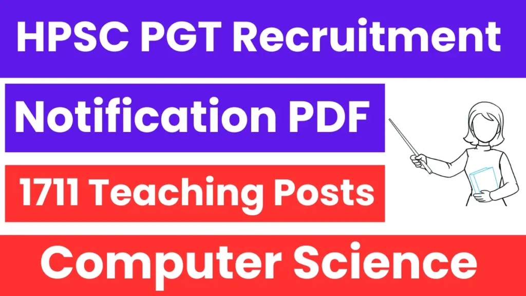 HPSC PGT Computer Science Recruitment 2025