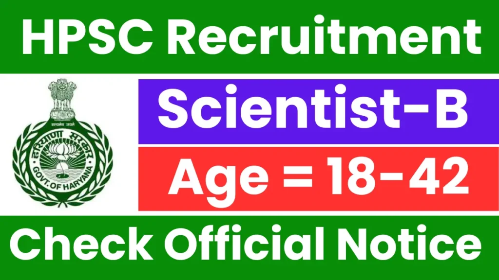 HPSC Scientist-B Recruitment 2025