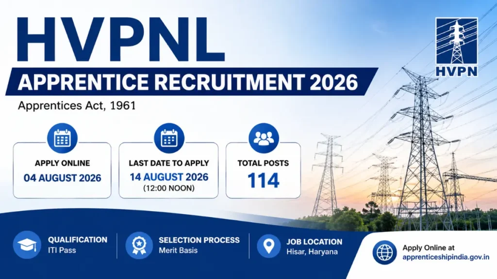 HVPNL Apprentice Recruitment 2026