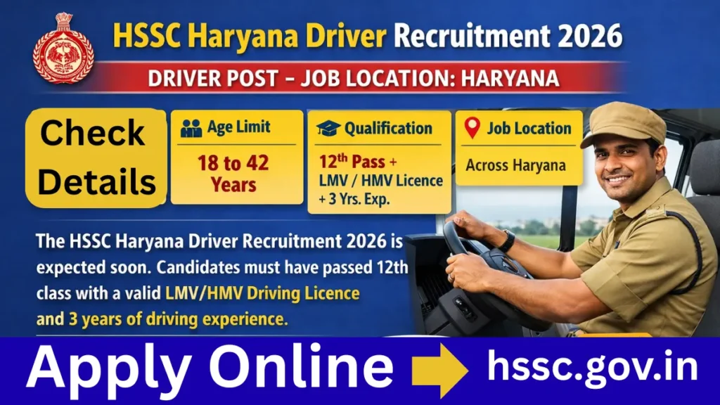 Haryana Driver Recruitment 2026