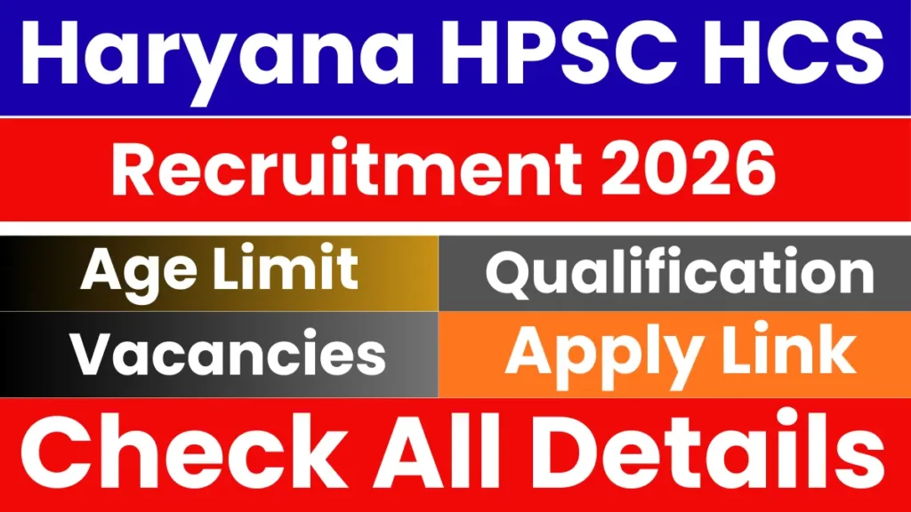 Haryana HPSC HCS Recruitment