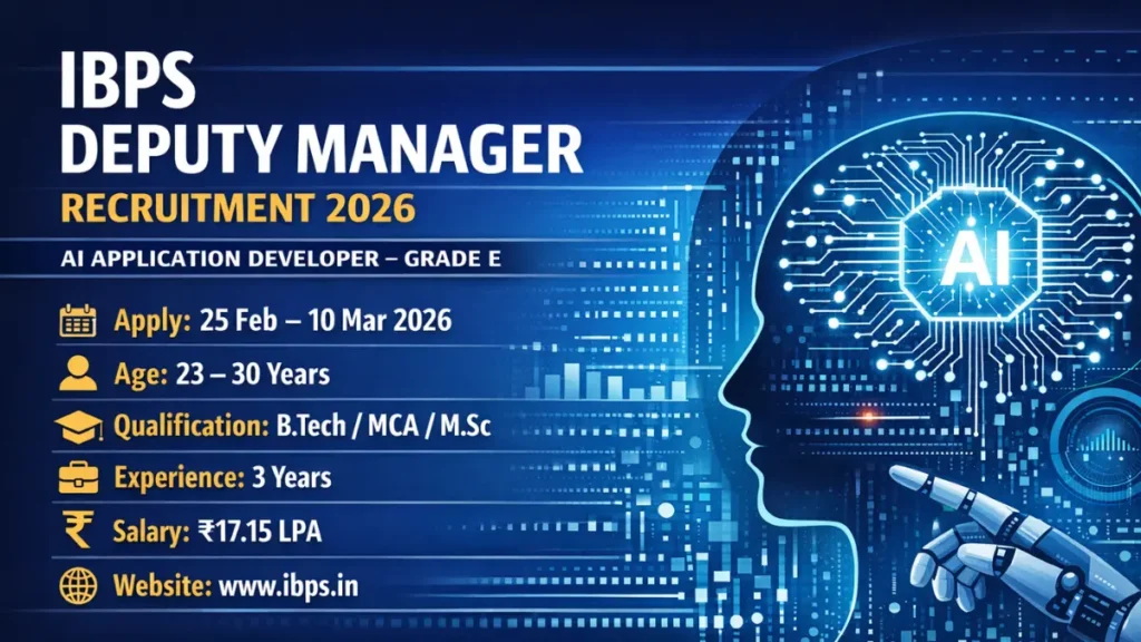 IBPS Deputy Manager Recruitment 2026