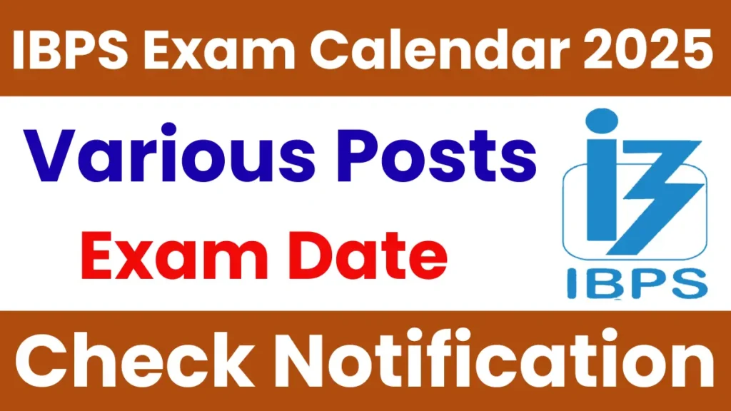 IBPS Exam Calendar 2025-26